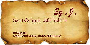 Szilágyi Jónás névjegykártya