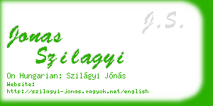 jonas szilagyi business card